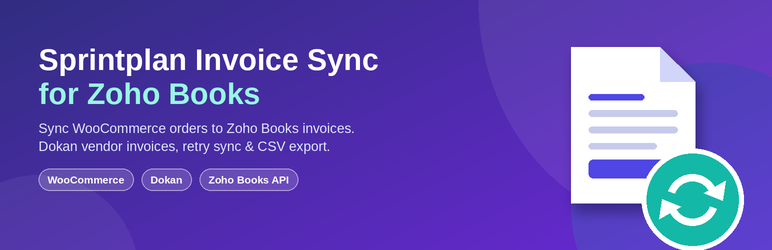 Sprintplan Invoice Sync For Zoho Books Preview Wordpress Plugin - Rating, Reviews, Demo & Download