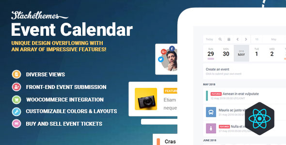 Stachethemes Event Calendar – WordPress Events Calendar Plugin Preview - Rating, Reviews, Demo & Download