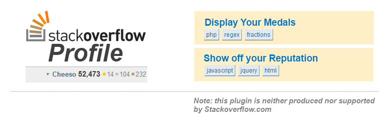 StackOverflow Profile Preview Wordpress Plugin - Rating, Reviews, Demo & Download