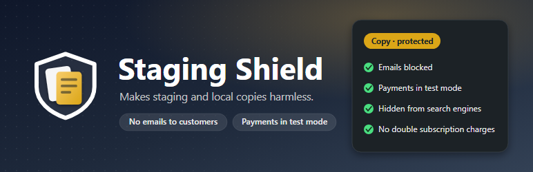 Staging Shield Preview Wordpress Plugin - Rating, Reviews, Demo & Download