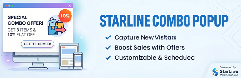 StarLine Combo Popup Preview Wordpress Plugin - Rating, Reviews, Demo & Download