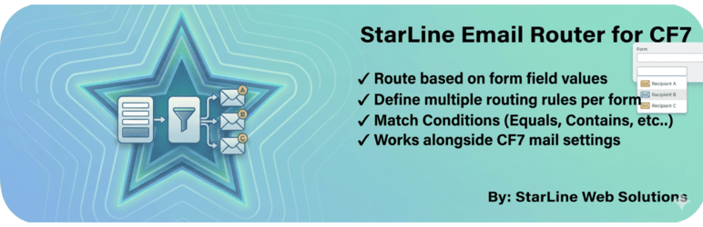 Starline Email Router For Contact Form 7 Preview Wordpress Plugin - Rating, Reviews, Demo & Download