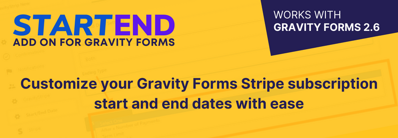 STARTEND Subscription Add-On For GravityForms Preview Wordpress Plugin - Rating, Reviews, Demo & Download