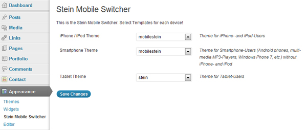 Stein Mobile Switcher Preview Wordpress Plugin - Rating, Reviews, Demo & Download