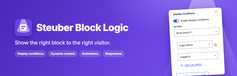 Steuber Block Logic Preview Wordpress Plugin - Rating, Reviews, Demo & Download