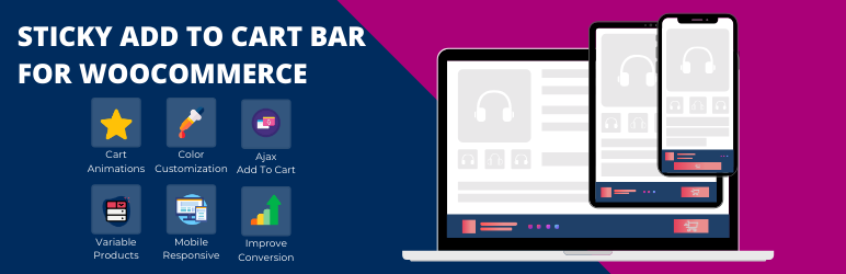 Sticky Add To Cart Bar For WooCommerce Preview Wordpress Plugin - Rating, Reviews, Demo & Download