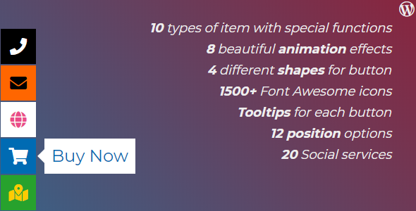 Sticky Buttons: Create Social Share, Translate, Smooth Scroll, ScrollSpy, And Post Navigation Menus Preview Wordpress Plugin - Rating, Reviews, Demo & Download