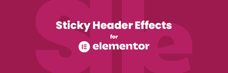 Sticky Header Effects For Elementor Preview Wordpress Plugin - Rating, Reviews, Demo & Download