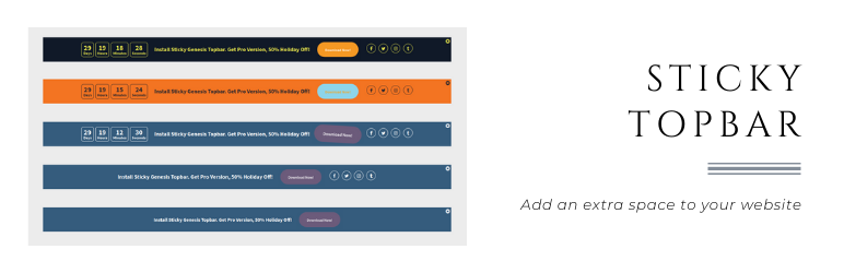 Sticky Topbar Preview Wordpress Plugin - Rating, Reviews, Demo & Download