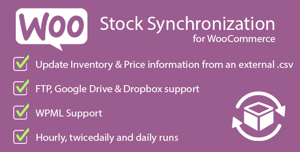Stock Synchronization For WooCommerce Preview Wordpress Plugin - Rating, Reviews, Demo & Download