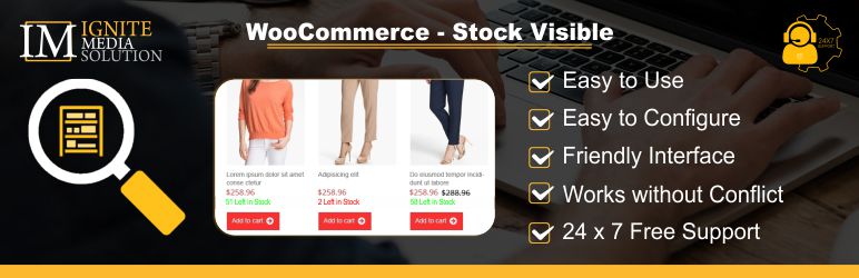 Stock Visible For WooCommerce Preview Wordpress Plugin - Rating, Reviews, Demo & Download