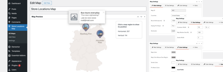 Store Locations Map Preview Wordpress Plugin - Rating, Reviews, Demo & Download