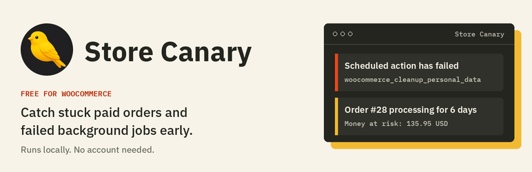 StoreCanary Order Monitor For WooCommerce Preview Wordpress Plugin - Rating, Reviews, Demo & Download