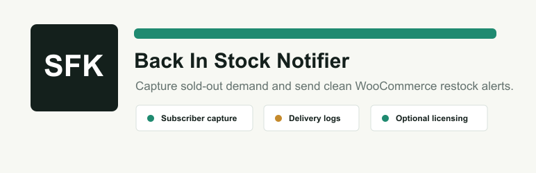 StoreFixKit Back In Stock Notifier Preview Wordpress Plugin - Rating, Reviews, Demo & Download
