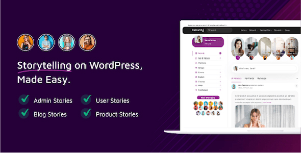 StoryPress – Interactive Instagram-Style Visual Stories Builder Plugin for Wordpress Preview - Rating, Reviews, Demo & Download