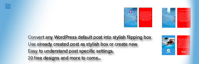 Styling Default Post Like Flipbox Preview Wordpress Plugin - Rating, Reviews, Demo & Download