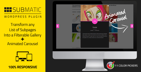 Submatic: List Wordpress Subpages As Galleries Preview - Rating, Reviews, Demo & Download