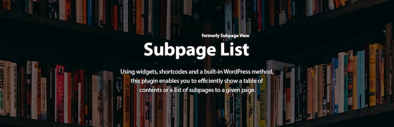 Subpage List Preview Wordpress Plugin - Rating, Reviews, Demo & Download