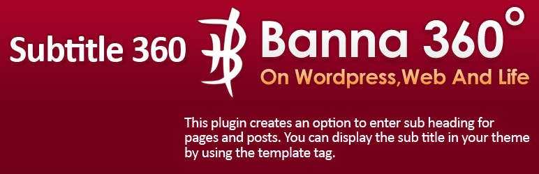 Subtitle 360 Preview Wordpress Plugin - Rating, Reviews, Demo & Download