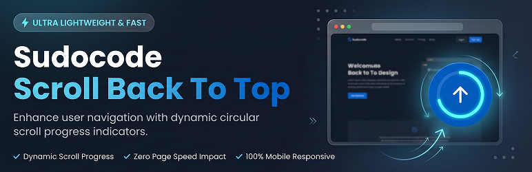 Sudocode Scroll Back To Top Preview Wordpress Plugin - Rating, Reviews, Demo & Download