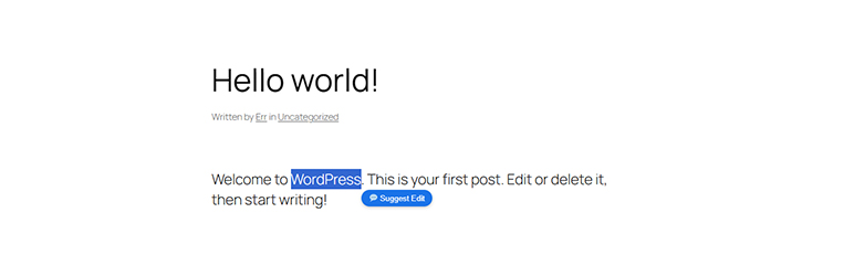 Suggest Edits And Comments Preview Wordpress Plugin - Rating, Reviews, Demo & Download