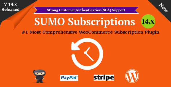 SUMO Subscriptions – WooCommerce Subscription System Preview Wordpress Plugin - Rating, Reviews, Demo & Download