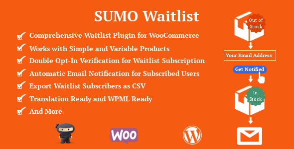 SUMO WooCommerce Waitlist Preview Wordpress Plugin - Rating, Reviews, Demo & Download