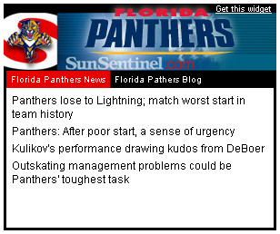 Sun-Sentinel Florida Panthers News And Blog Widget Preview Wordpress Plugin - Rating, Reviews, Demo & Download