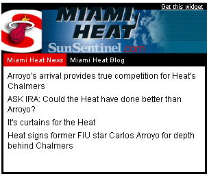 Sun-Sentinel Miami Heat News And Blog Widget Preview Wordpress Plugin - Rating, Reviews, Demo & Download