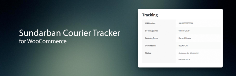 Sundarban Courier Tracker For WooCommerce Preview Wordpress Plugin - Rating, Reviews, Demo & Download
