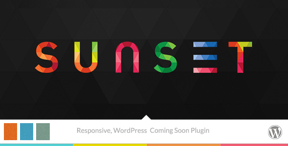 Sunset – Responsive WordPress Coming Soon Plugin Preview - Rating, Reviews, Demo & Download