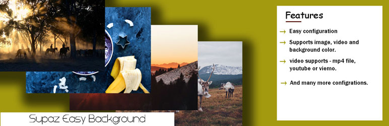 Supaz Easy Background – Easy Way To Add Parallax Image Or Video Background Preview Wordpress Plugin - Rating, Reviews, Demo & Download