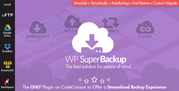 Super Backup & Clone – Migrate Plugin for Wordpress Preview - Rating, Reviews, Demo & Download