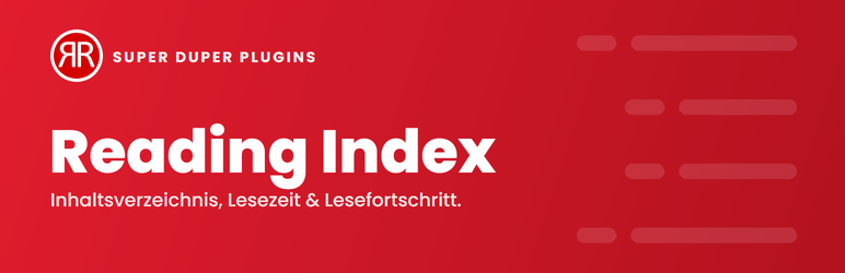 Super Duper Reading Index Preview Wordpress Plugin - Rating, Reviews, Demo & Download