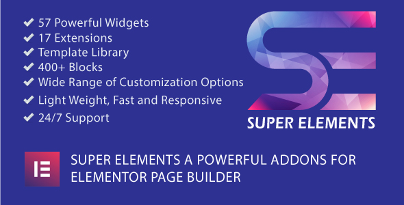 Super Elements – Addons For Elementor Preview Wordpress Plugin - Rating, Reviews, Demo & Download
