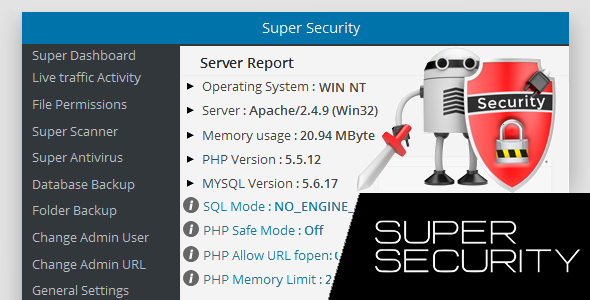 Super Security – All In One WordPress Security Preview - Rating, Reviews, Demo & Download