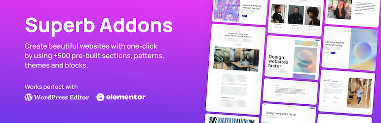 Superb Addons – Blocks, Patterns And Elementor Sections & Elements Preview Wordpress Plugin - Rating, Reviews, Demo & Download