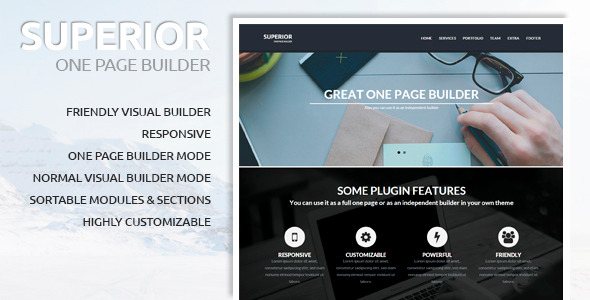 Superior | Responsive Wordpress Page Builder Preview - Rating, Reviews, Demo & Download
