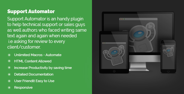 Support Automator Preview Wordpress Plugin - Rating, Reviews, Demo & Download