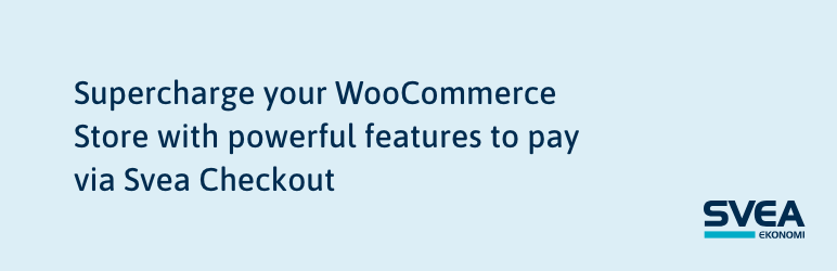 Svea Checkout For WooCommerce Preview Wordpress Plugin - Rating, Reviews, Demo & Download
