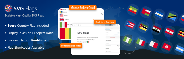 SVG Flags – Beautiful Scalable Flags For All Countries! Preview Wordpress Plugin - Rating, Reviews, Demo & Download