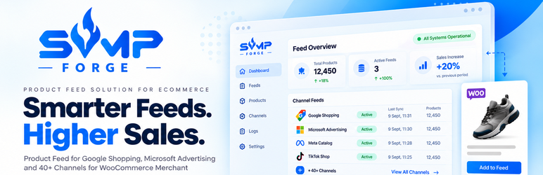 SVMPForge Product Feed For WooCommerce Preview Wordpress Plugin - Rating, Reviews, Demo & Download