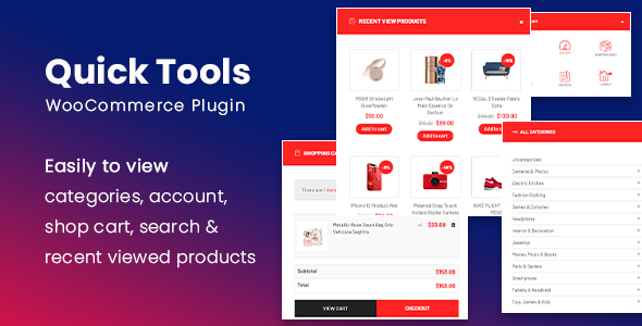 SW Quick Tools – Quick View Popup WooCommerce WordPress Plugin Preview - Rating, Reviews, Demo & Download