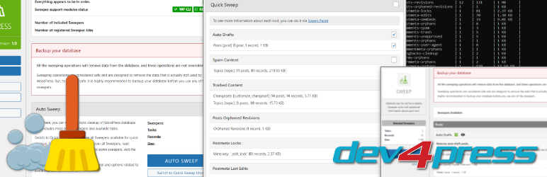 SweepPress Preview Wordpress Plugin - Rating, Reviews, Demo & Download