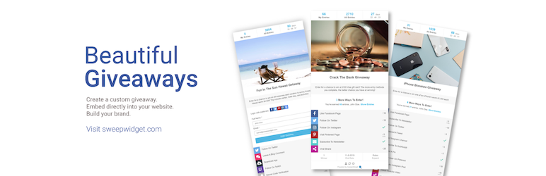 SweepWidget Contests, Giveaways, Photo Contests, Competitions Preview Wordpress Plugin - Rating, Reviews, Demo & Download