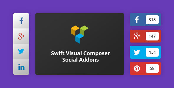 Swift Visual Composer Social Addons Preview Wordpress Plugin - Rating, Reviews, Demo & Download