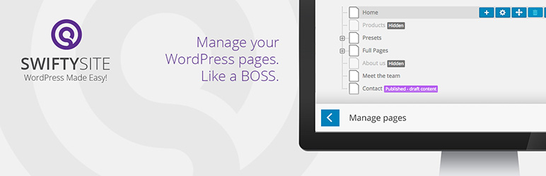 Swifty Page Manager Preview Wordpress Plugin - Rating, Reviews, Demo & Download