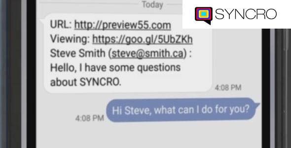 SYNCRO Live Chat Software WP Plugin Preview - Rating, Reviews, Demo & Download