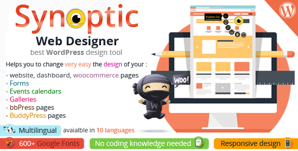 Synoptic Web Designer: Best WordPress Design Tool Preview - Rating, Reviews, Demo & Download