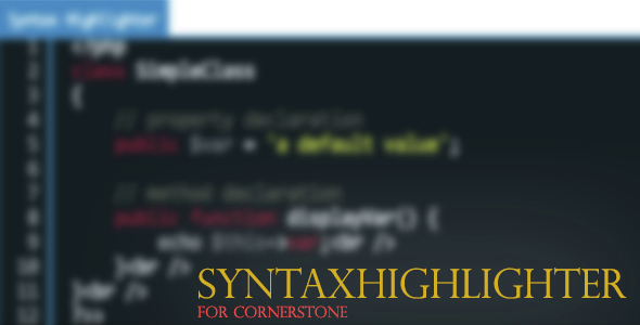 SyntaxHighlighter Element For Cornerstone Preview Wordpress Plugin - Rating, Reviews, Demo & Download